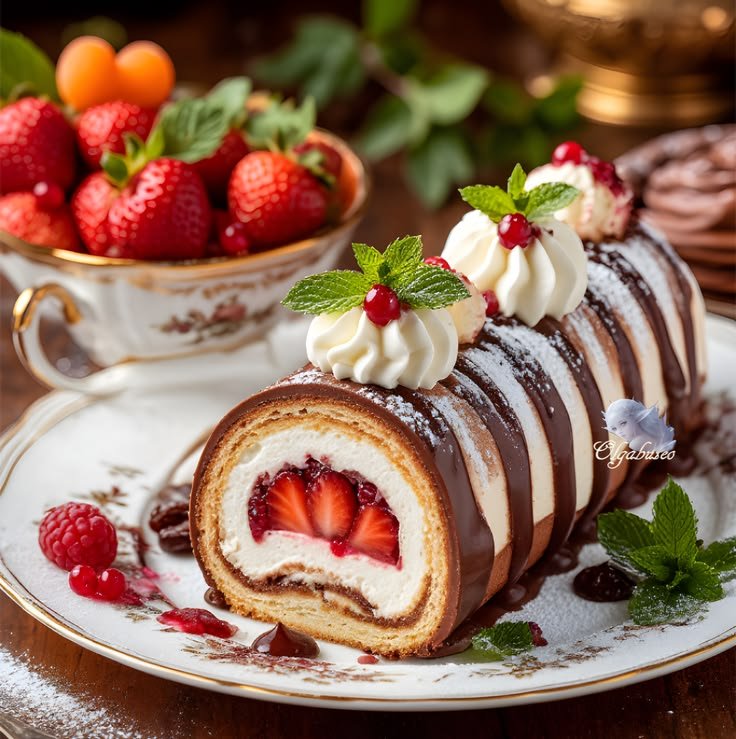 Stack of pancakes with chocolate spread and syrup