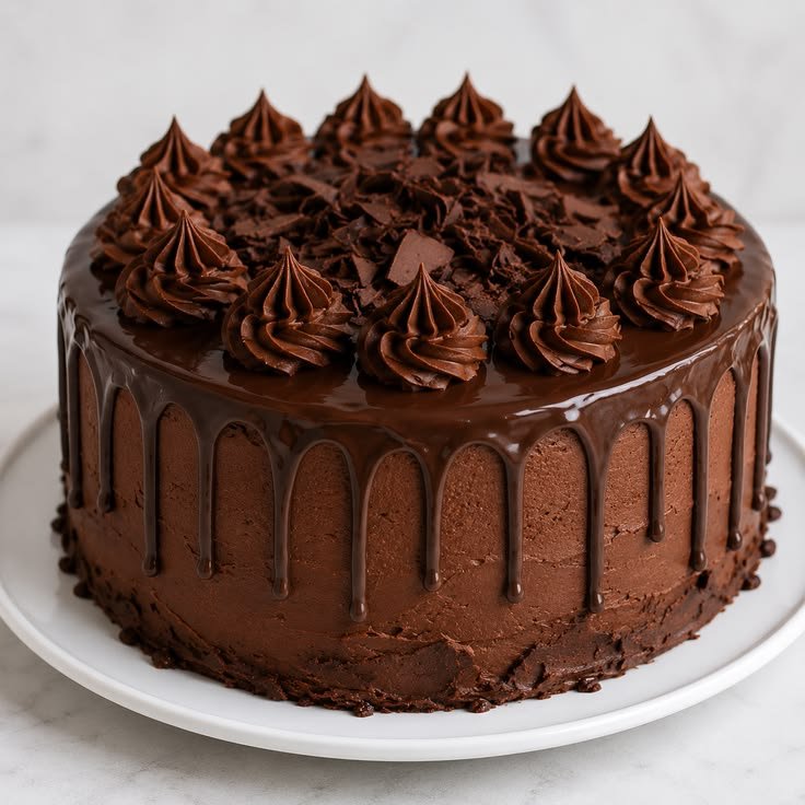 Bake Delicious — chocolate cake with glossy ganache