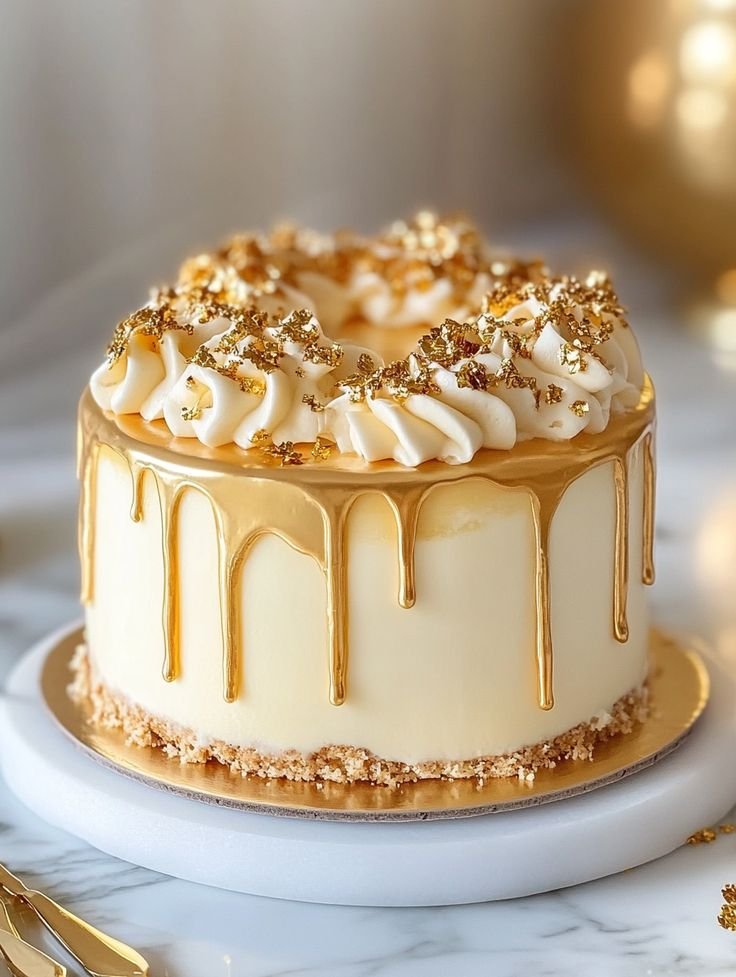 Decorated chocolate cake with glossy syrup drizzle